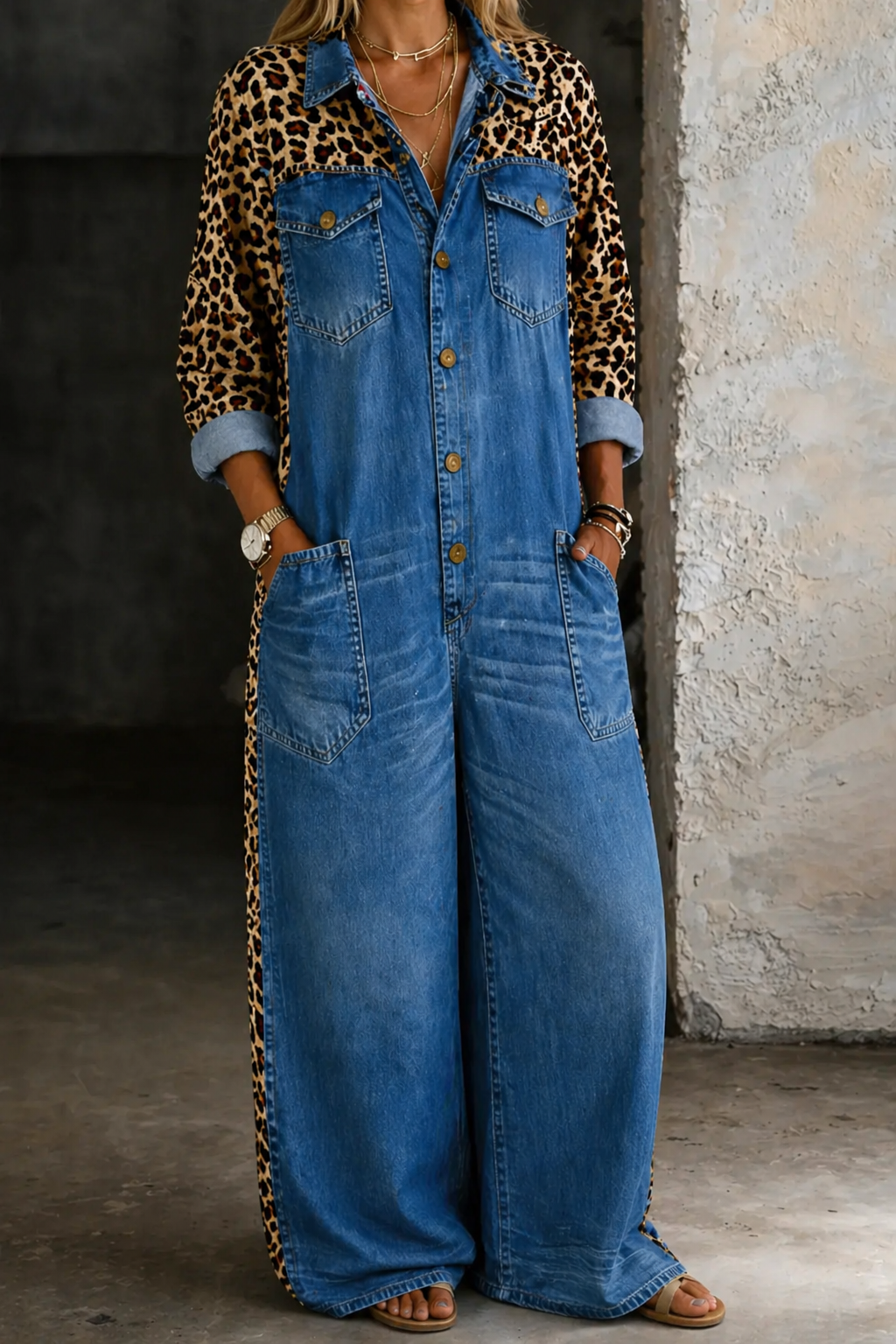 Amanda | One-Piece Shirt-Style Jumpsuit