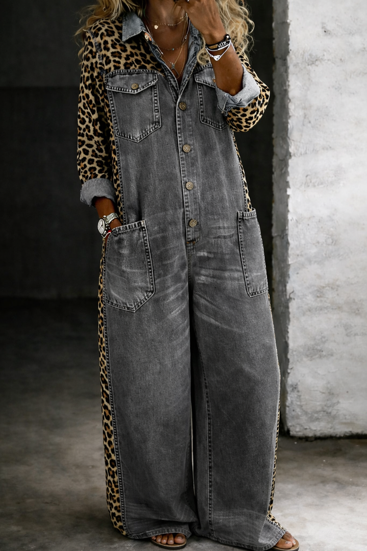 Amanda | One-Piece Shirt-Style Jumpsuit