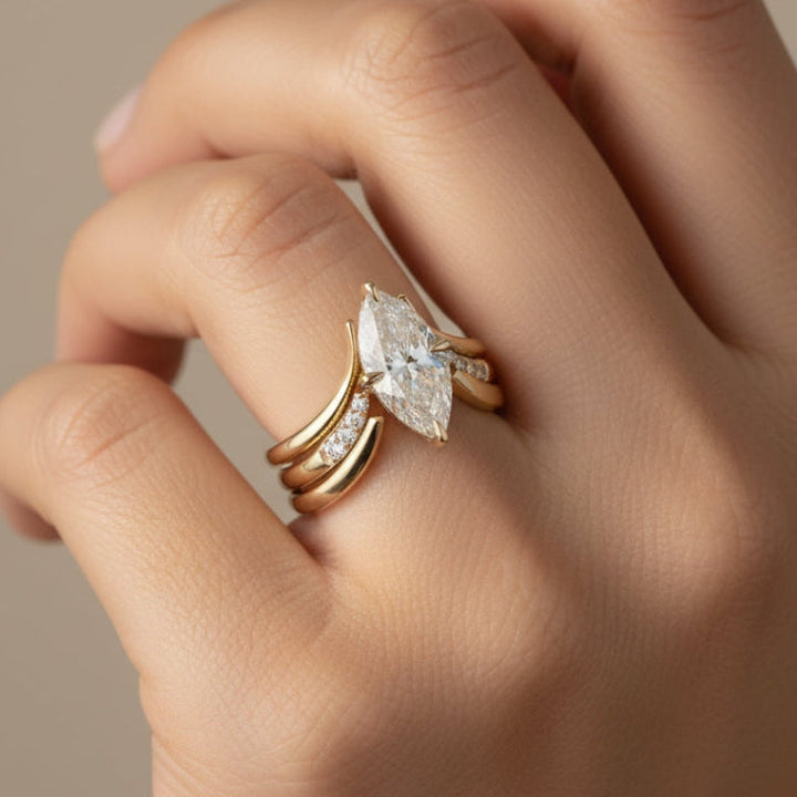 Brooke | Drop Gold Ring