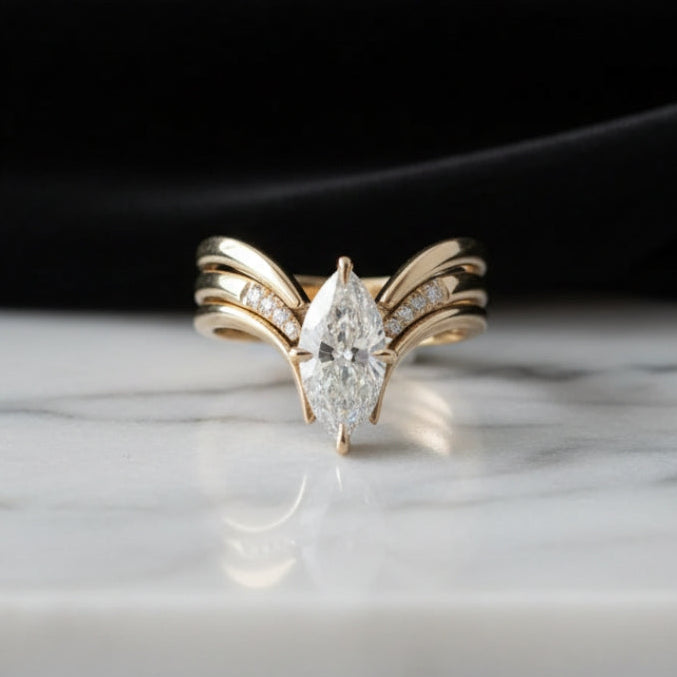 Brooke | Drop Gold Ring