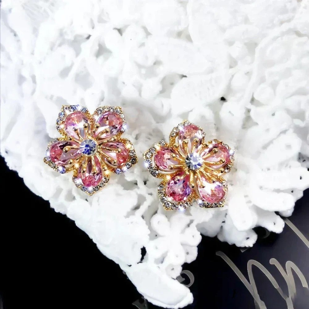 Edna | Sterling Silver Earrings with Colorful Zirconia