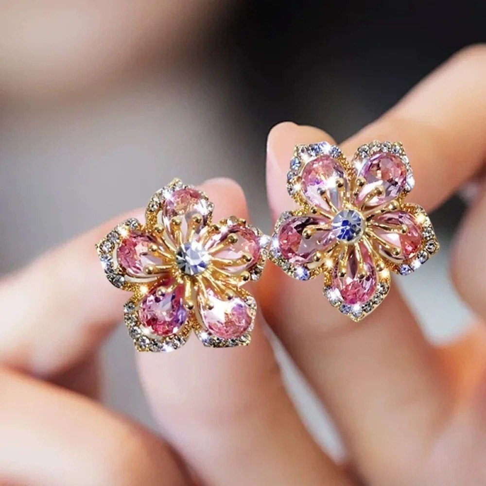 Edna | Sterling Silver Earrings with Colorful Zirconia