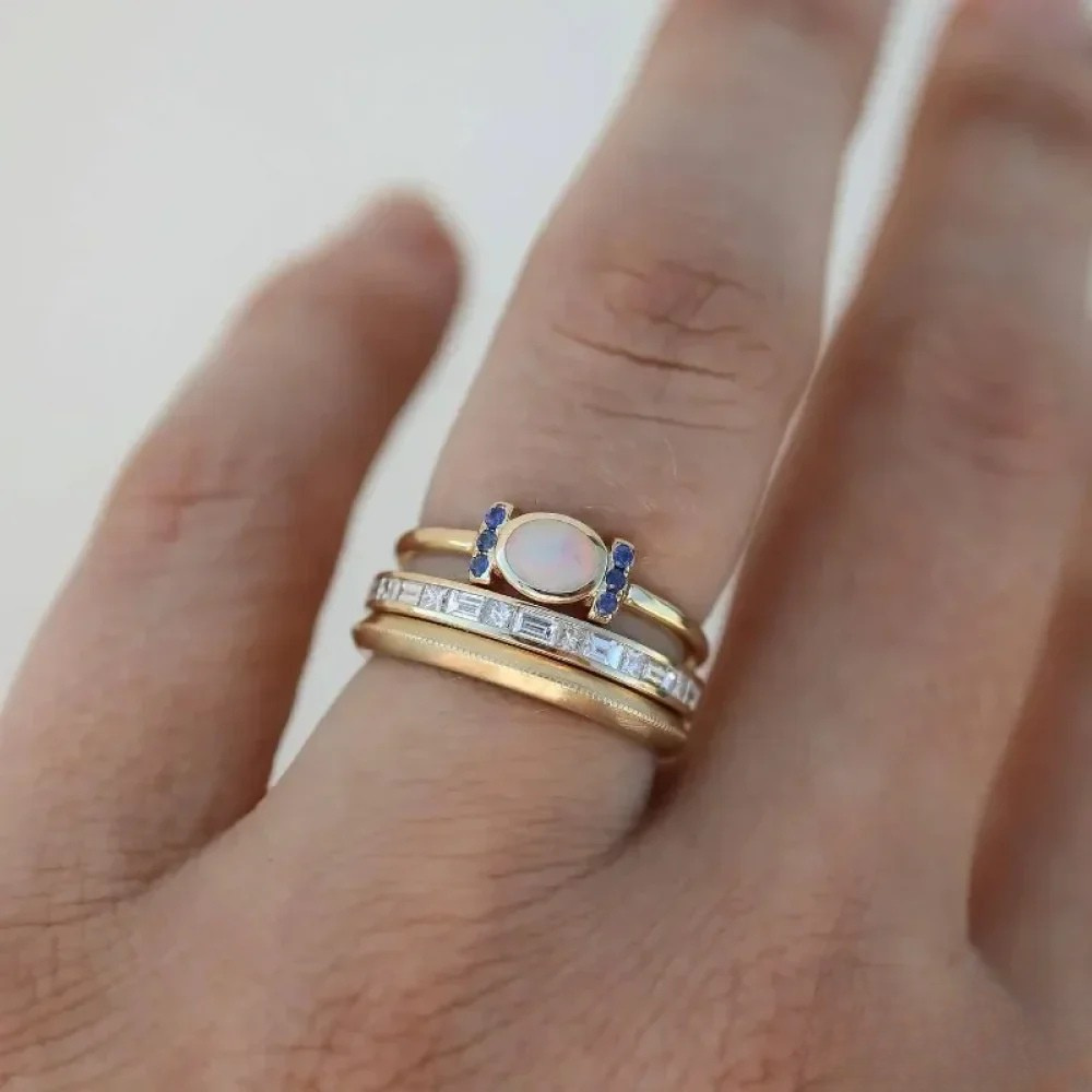 Grace | Set of Vintage Gold Opal Rings
