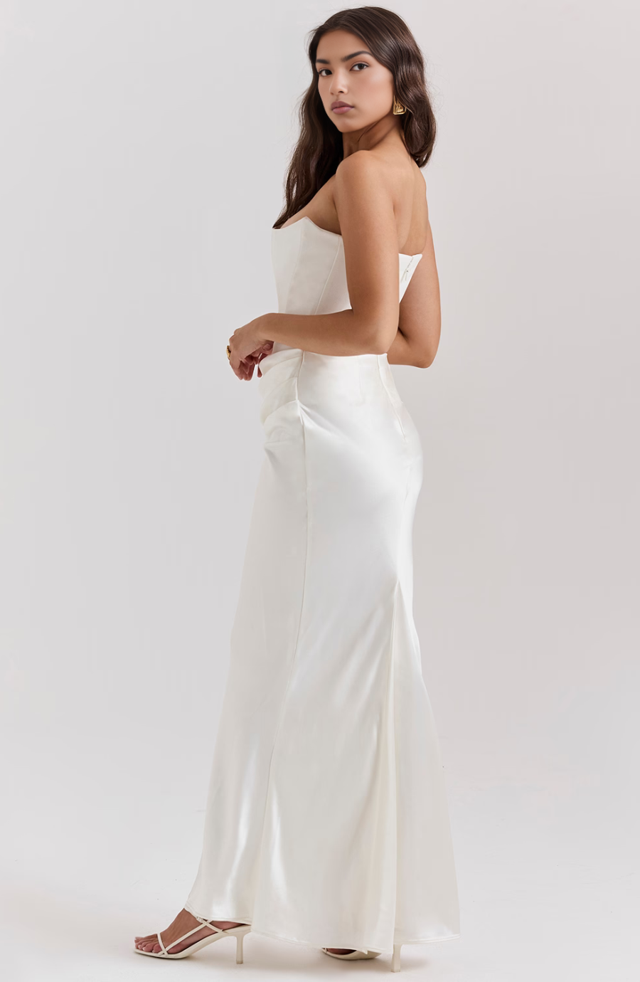 Camille™ | Women's Wedding Guest Lace Strapless Dress Evening