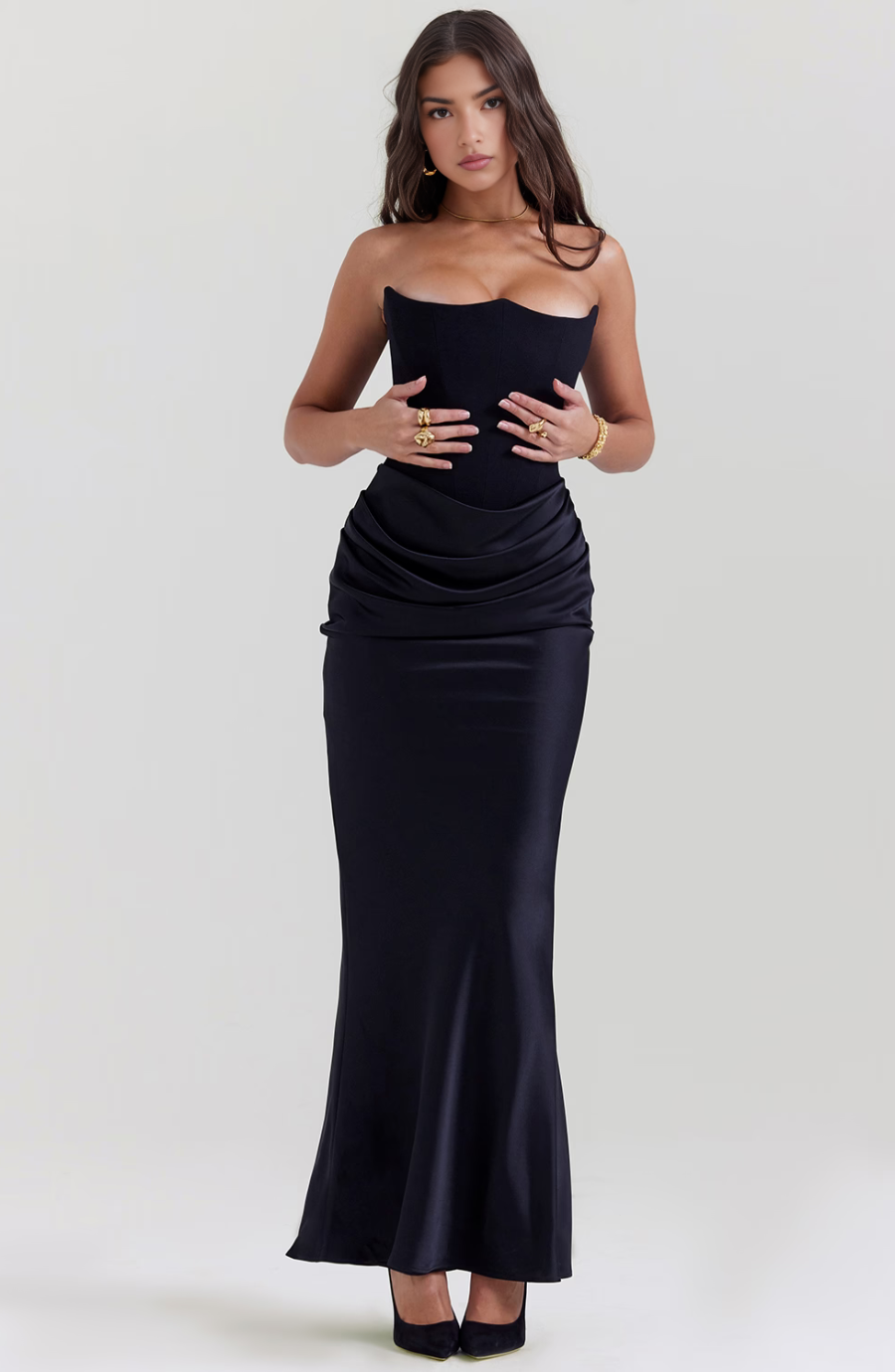 Camille™ | Women's Wedding Guest Lace Strapless Dress Evening