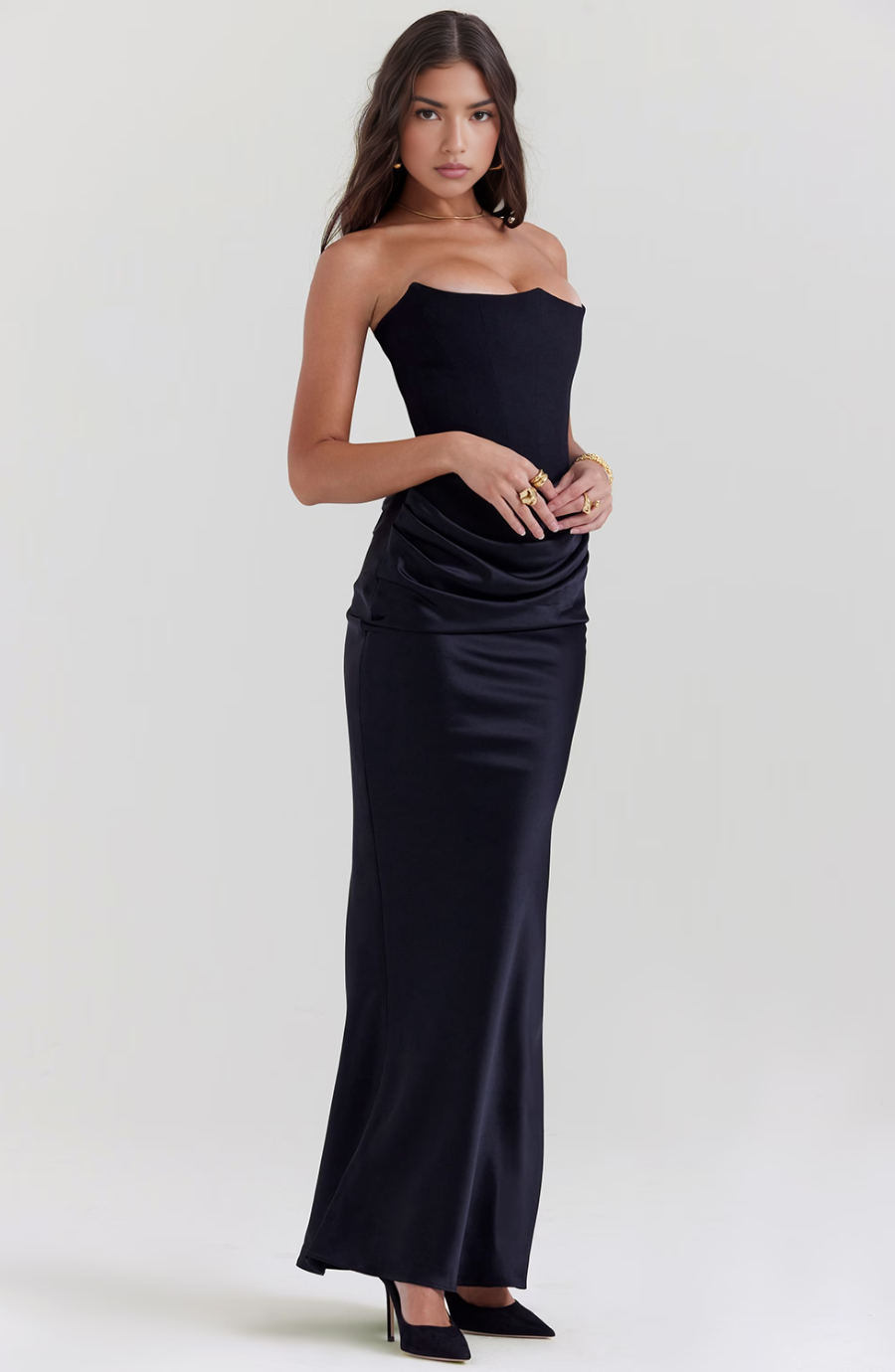 Camille™ | Women's Wedding Guest Lace Strapless Dress Evening