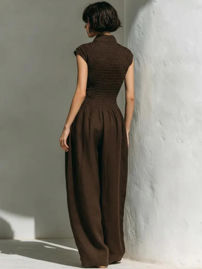 Bianca | High-Waist Wide-Leg Sleeveless Jumpsuit