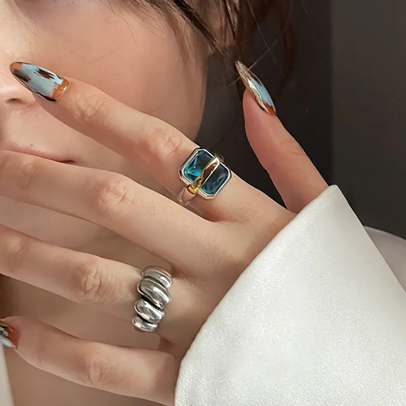 Lovely | Blue Zircon Silver Ring
