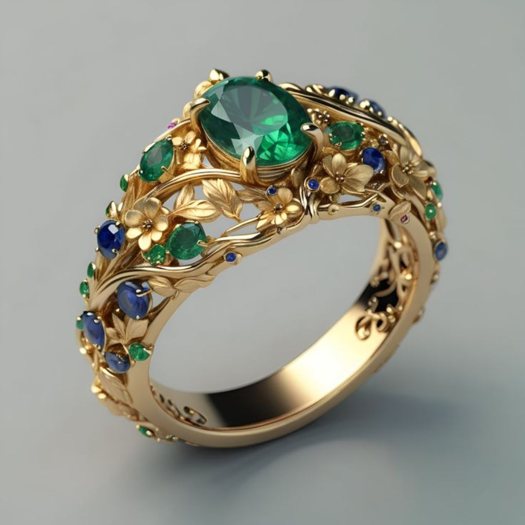 Dolly | Green Blue Crystal Gold