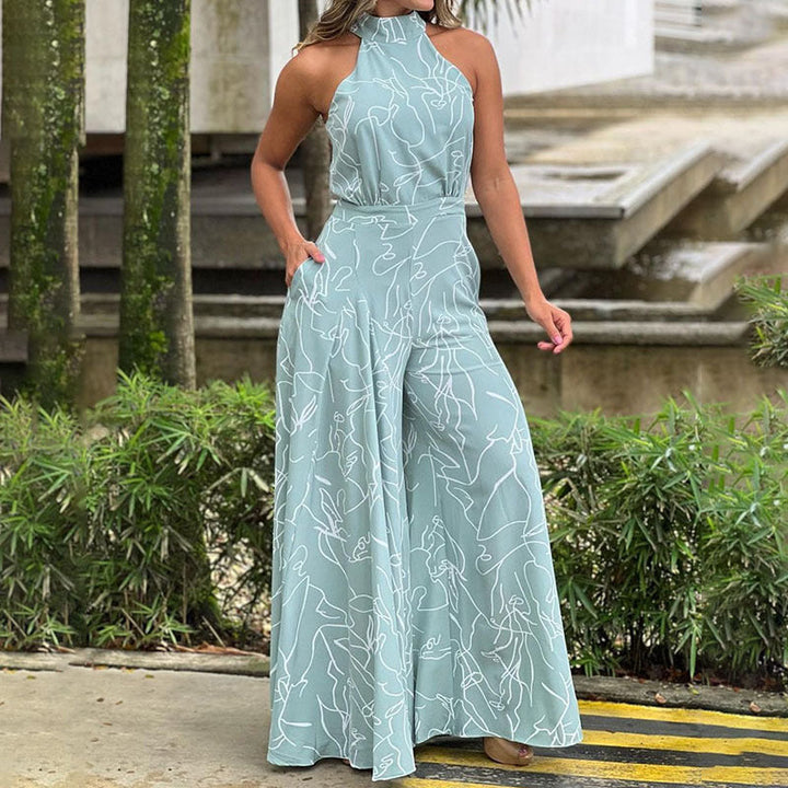 Quinn™ | Elegant Wide Leg Neck Tie Sleeveless Summer Jumpsuit