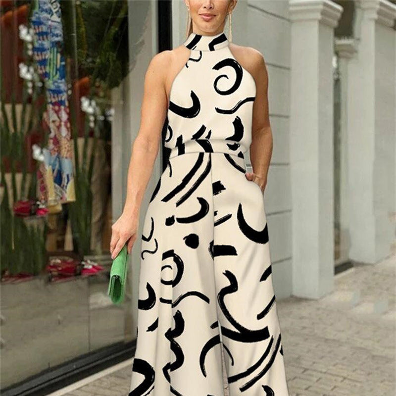 Quinn™ | Elegant Wide Leg Neck Tie Sleeveless Summer Jumpsuit