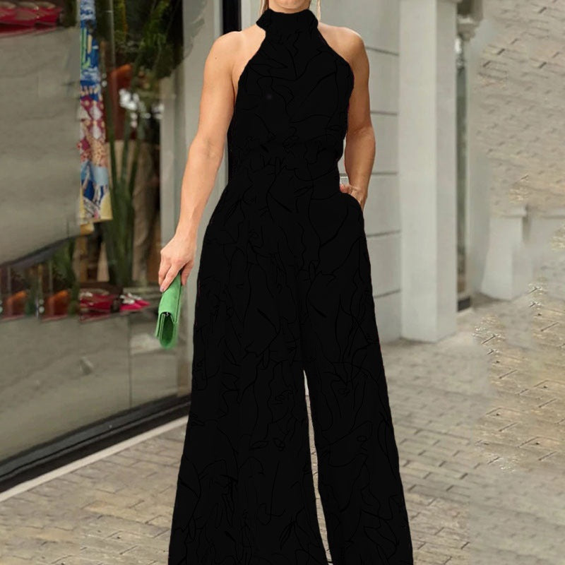 Quinn™ | Elegant Wide Leg Neck Tie Sleeveless Summer Jumpsuit