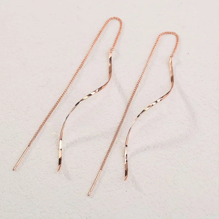 Jema | Long Earrings with Wavy Design