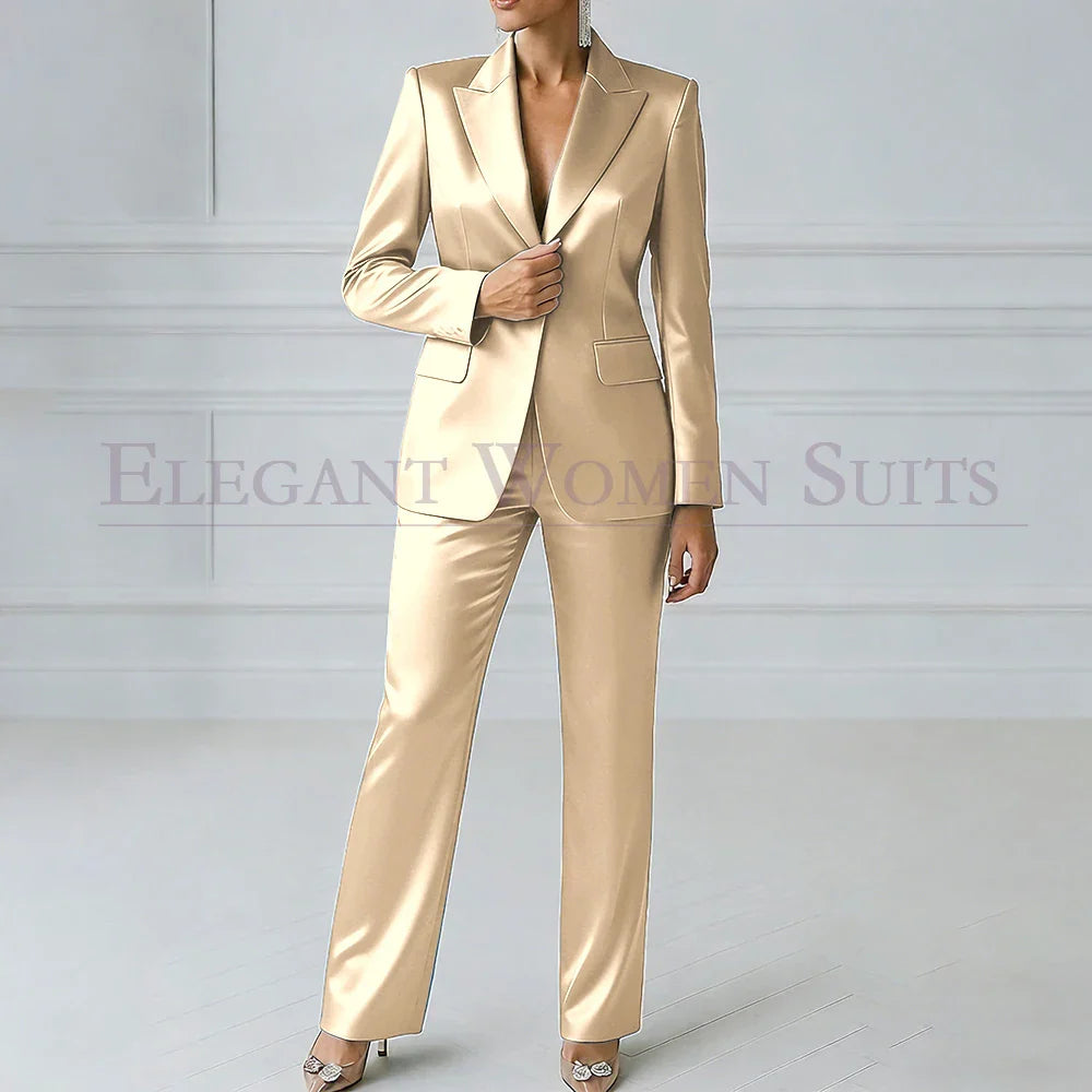 Sophia | Royal Blue One-Button Slim Blazer Suit