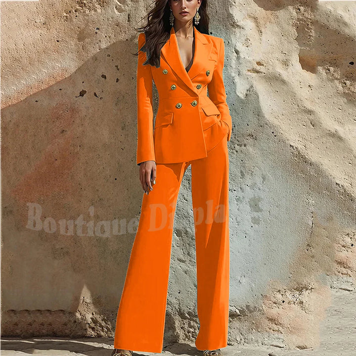 Charlotte | Peak Lapel Double-Breasted Business Suit