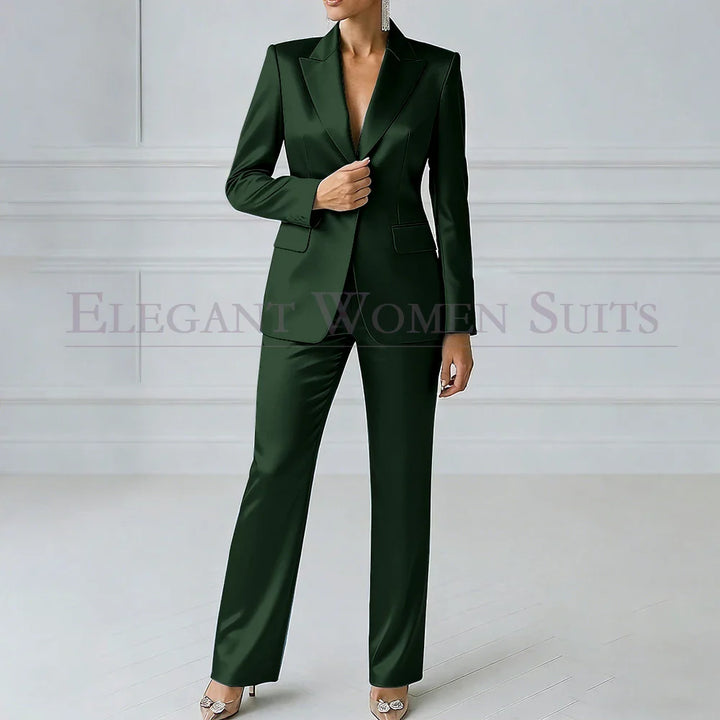 Sophia | Royal Blue One-Button Slim Blazer Suit