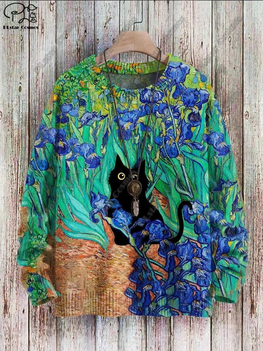 Cosmos | Cat Pattern Street Style Pullover