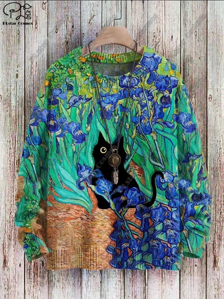 Cosmos | Cat Pattern Street Style Pullover