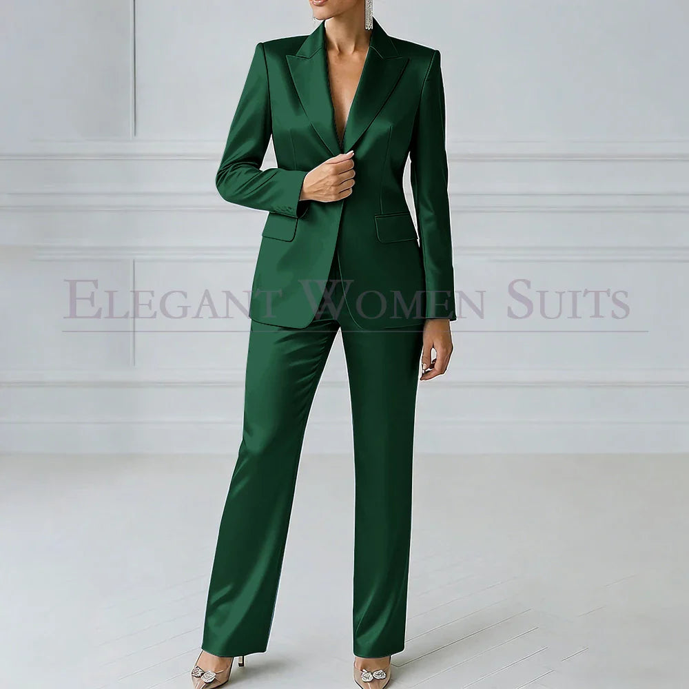 Sophia | Royal Blue One-Button Slim Blazer Suit