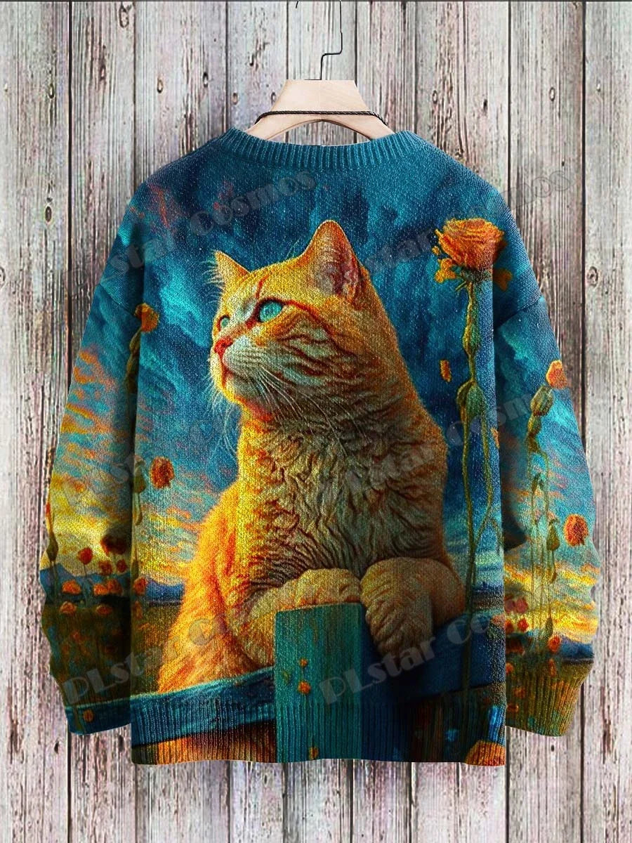 Mystic | Retro Black Cat Eyes Pullover