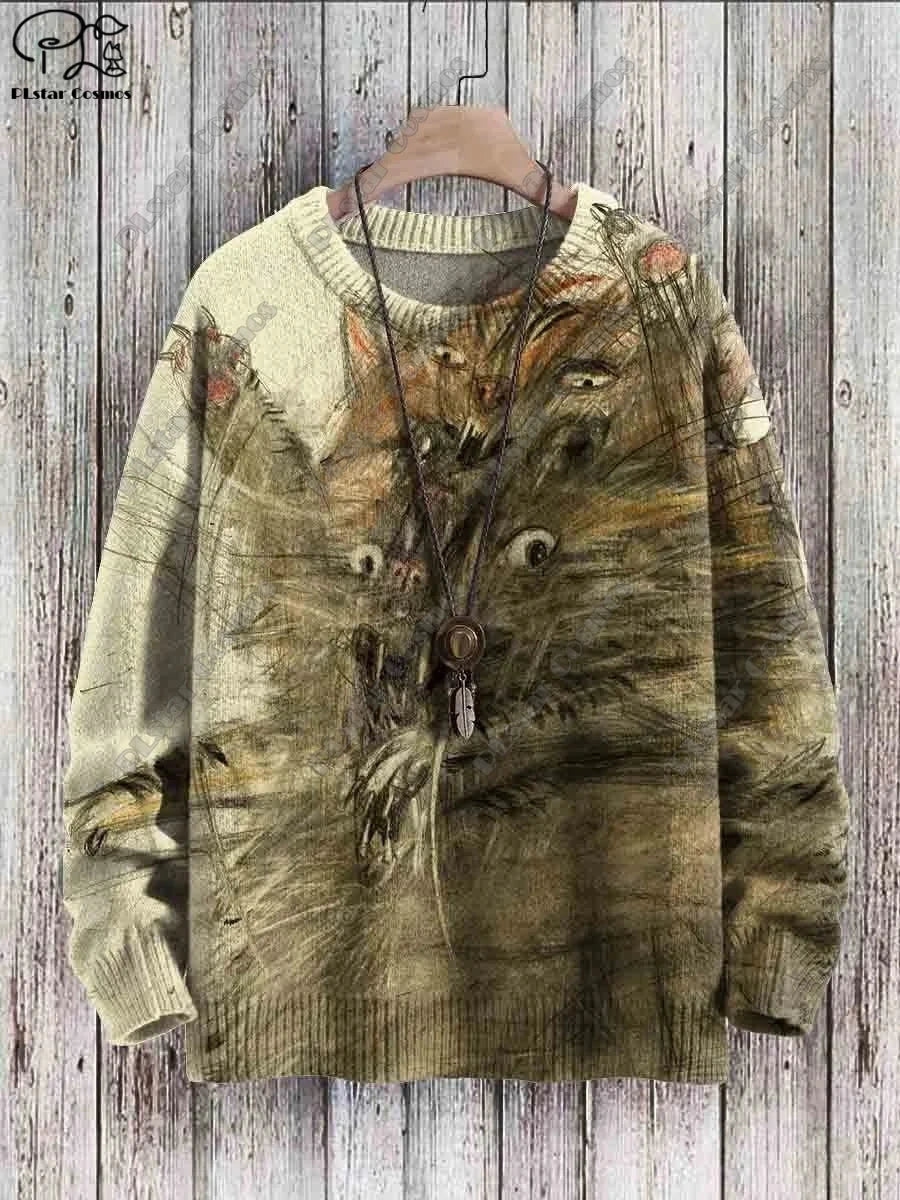 Cosmos | Cat Pattern Street Style Pullover