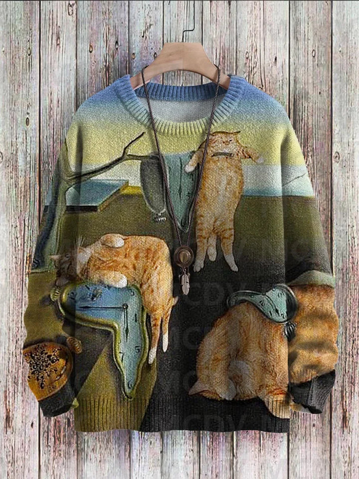 Blossom | Black Cat Flower Birds Pullover