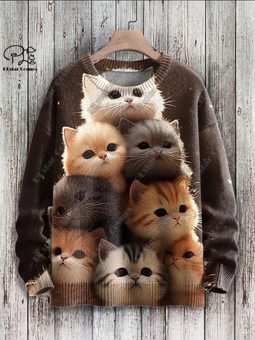 Stella | Funny Cat 3D Print Pullover