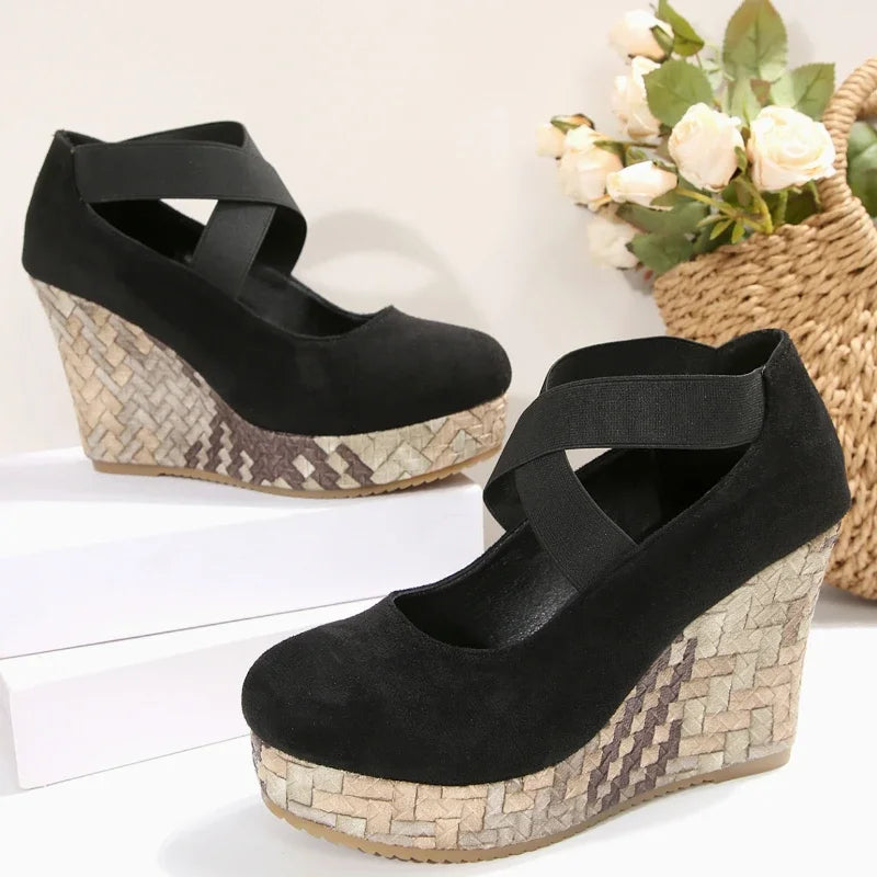 Stella | Cross-Strap Wedges