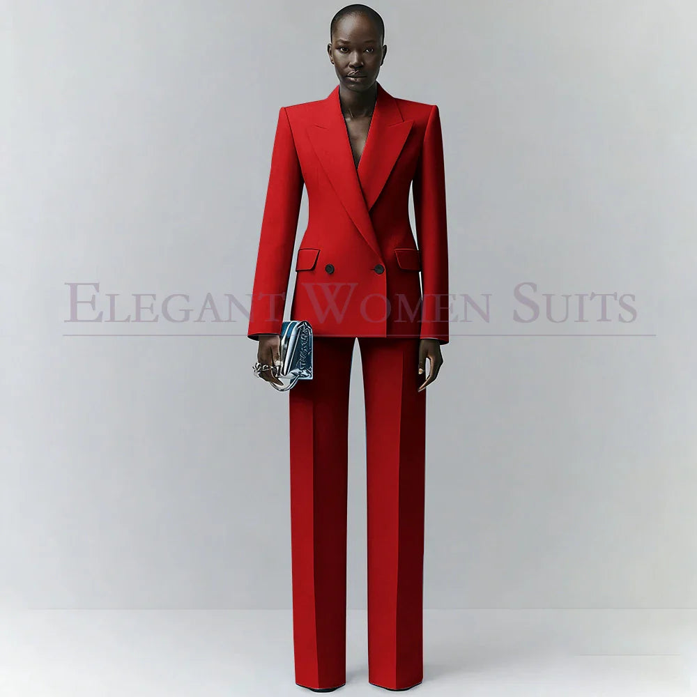 Marina | Double-Breasted Blue Office Blazer Suit