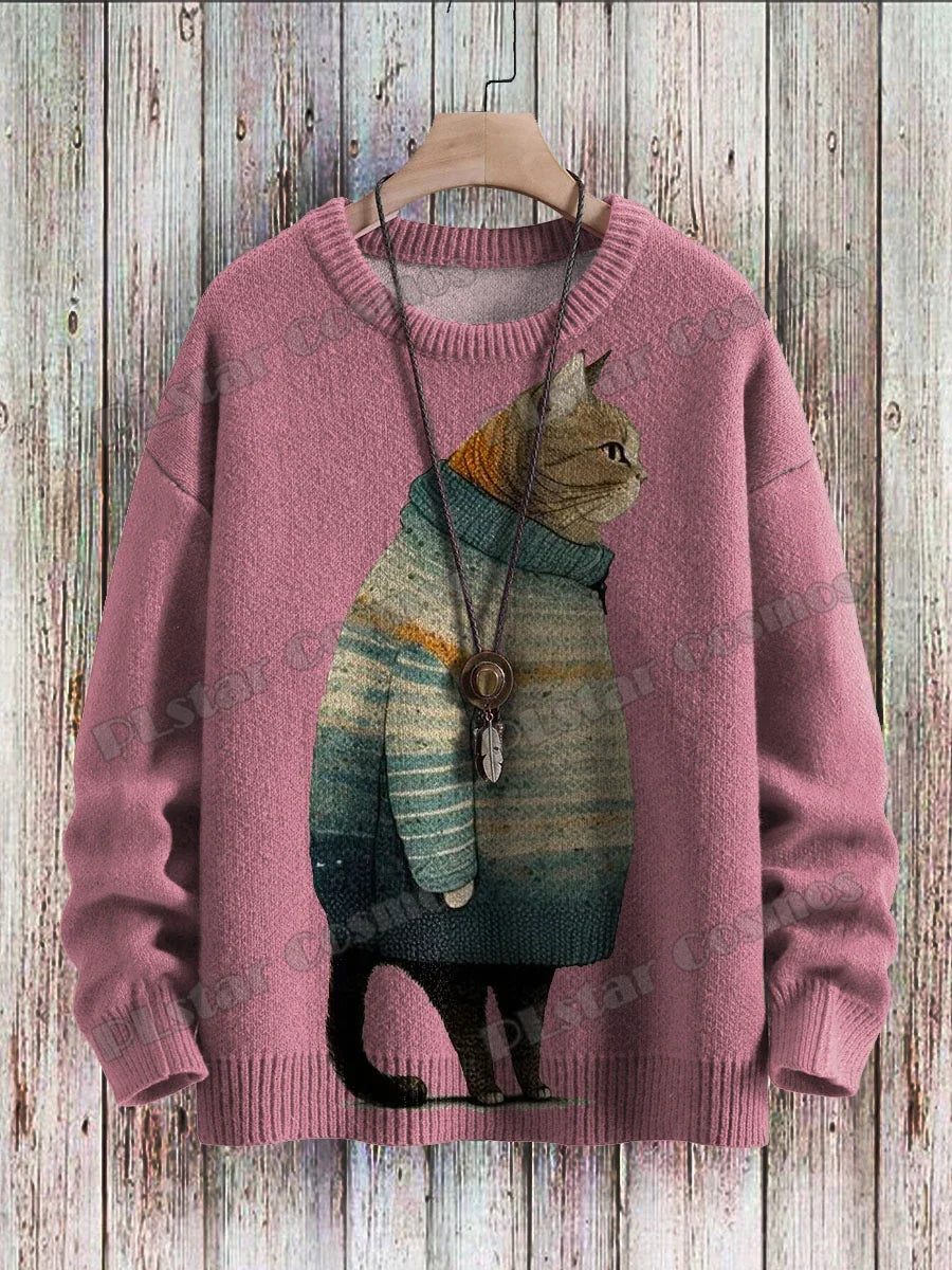 Soleil | Black Cat Sunflower Art Pullover