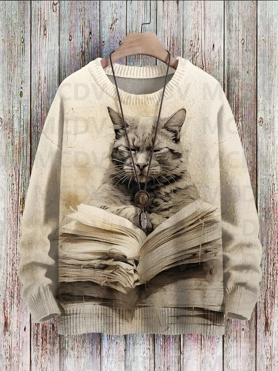 Blossom | Black Cat Flower Birds Pullover