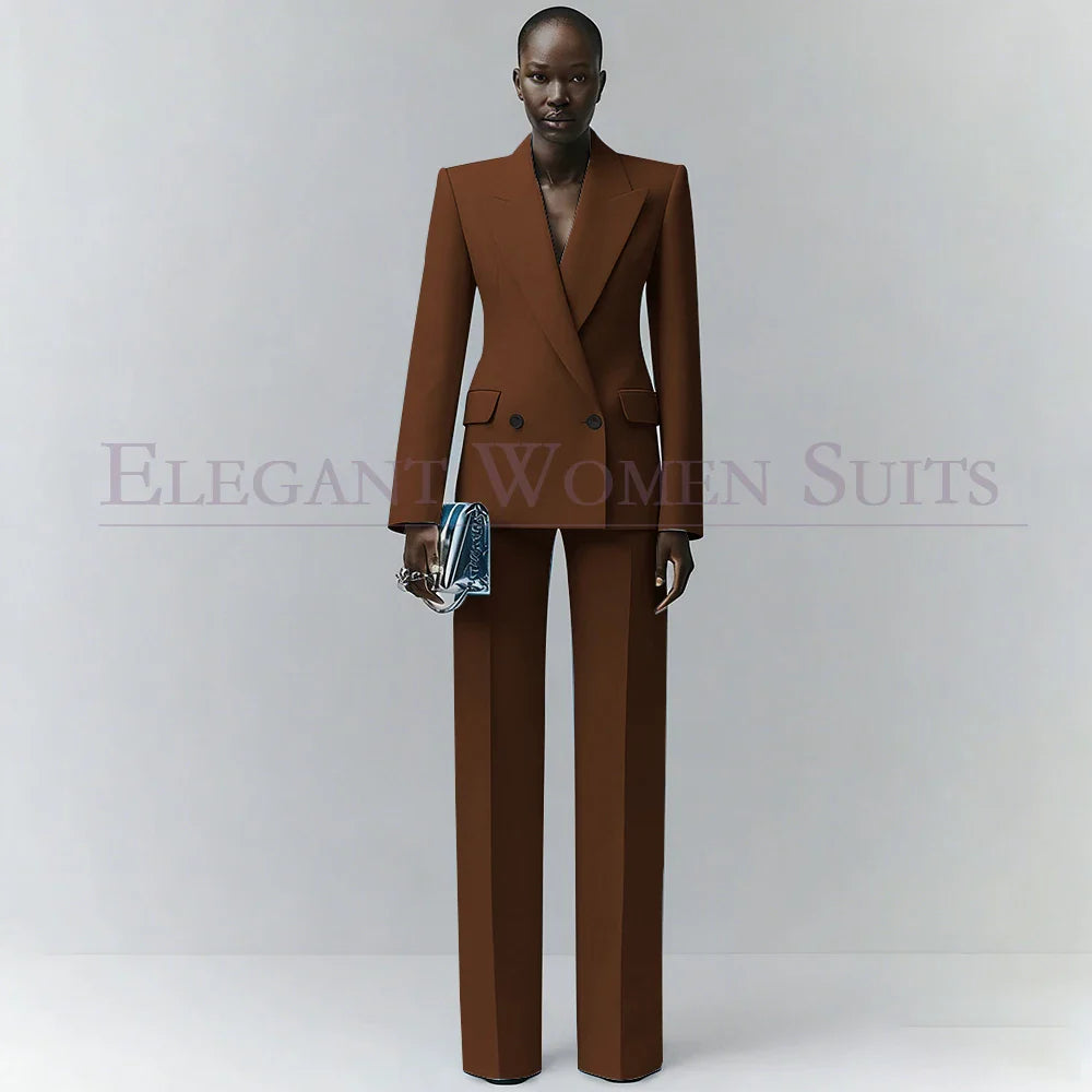 Marina | Double-Breasted Blue Office Blazer Suit