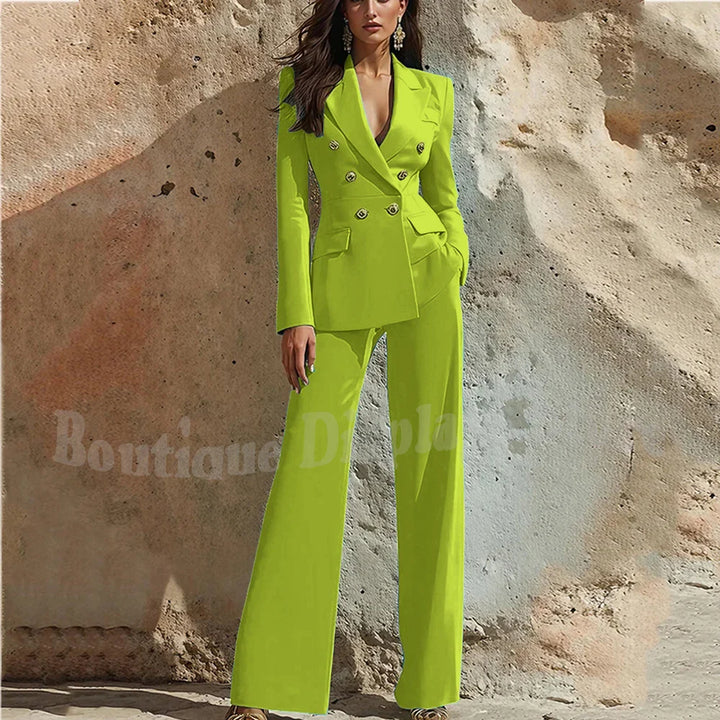 Charlotte | Peak Lapel Double-Breasted Business Suit