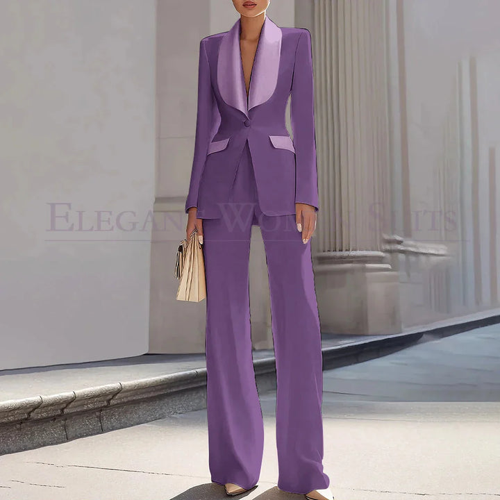 Grace | Shawl Lapel One-Button Luxury Blazer Suit