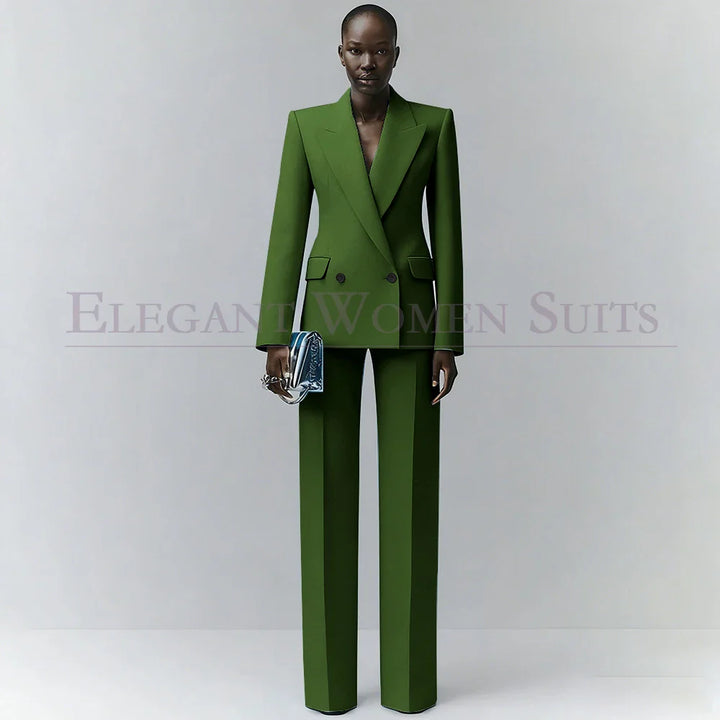Marina | Double-Breasted Blue Office Blazer Suit