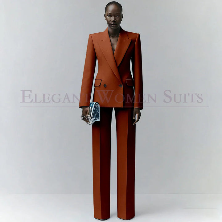Marina | Double-Breasted Blue Office Blazer Suit