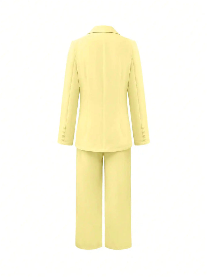 Victoria | Fitted Blazer & High-Waist Wide-Leg Suit
