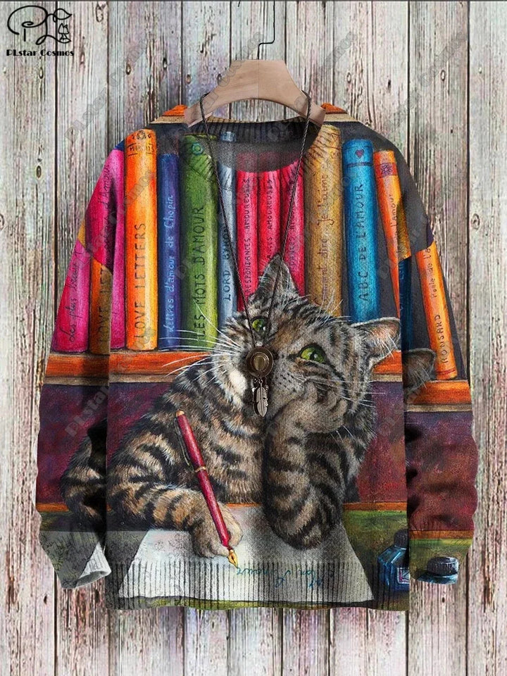 Nova | Cat Pattern Street Style Pullover