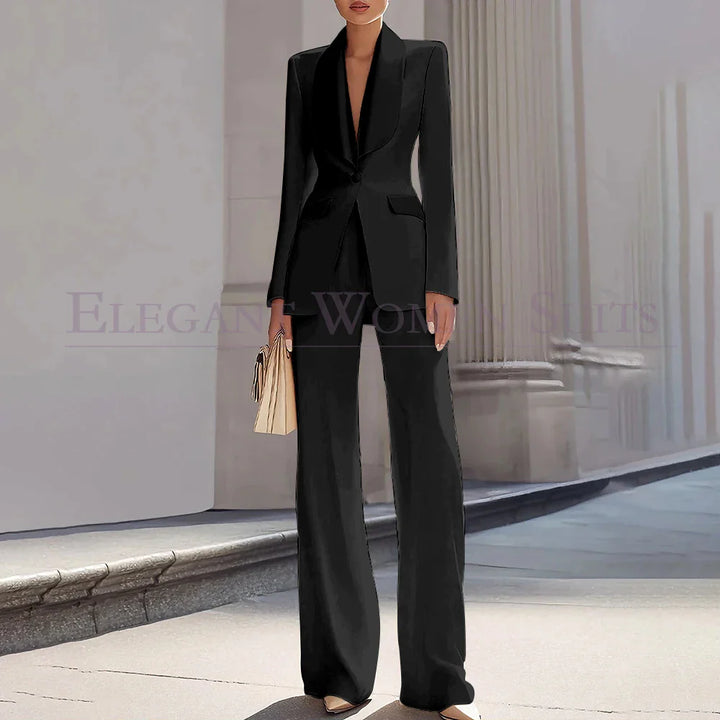 Grace | Shawl Lapel One-Button Luxury Blazer Suit