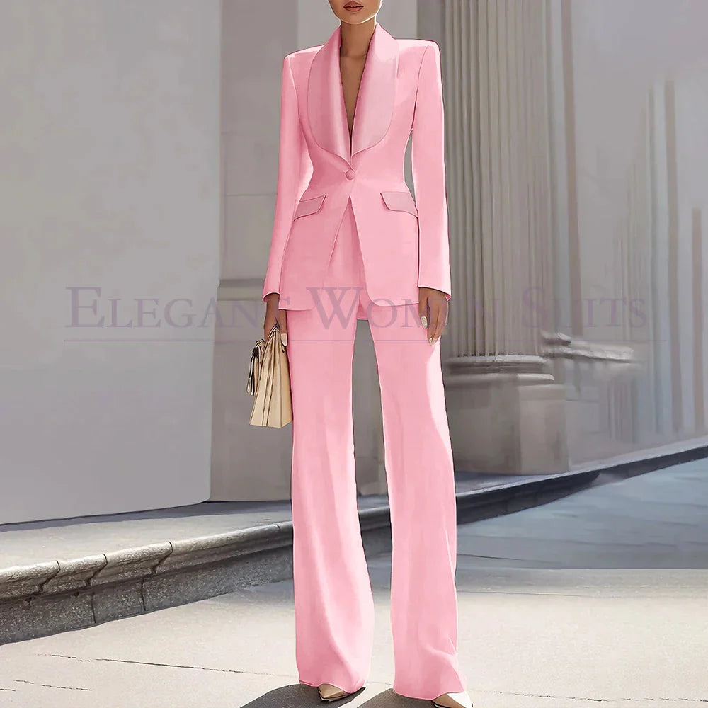 Grace | Shawl Lapel One-Button Luxury Blazer Suit