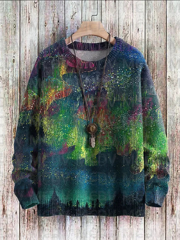 Palette | Multicolor Art Print Knit Pullover