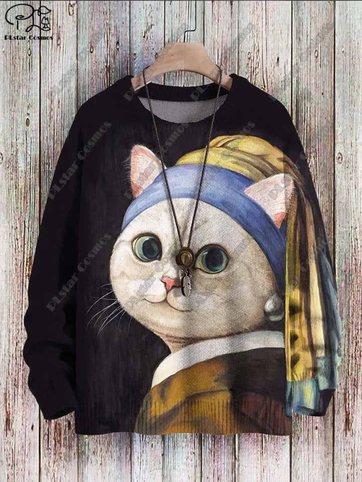 Cosmos | Cat Pattern Street Style Pullover