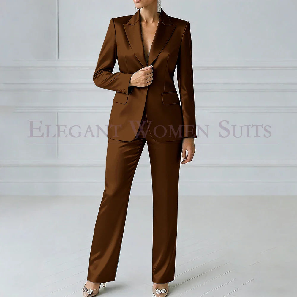 Sophia | Royal Blue One-Button Slim Blazer Suit