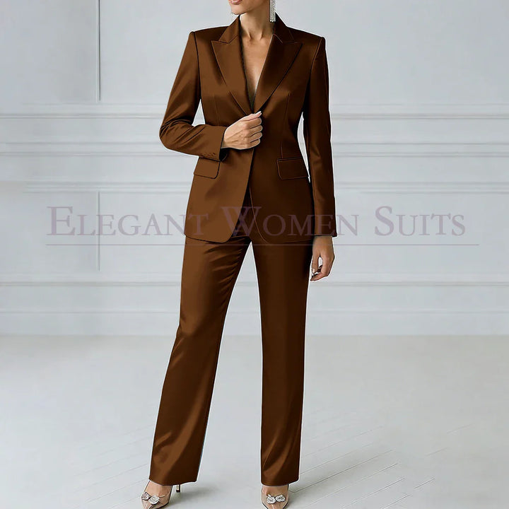 Sophia | Royal Blue One-Button Slim Blazer Suit