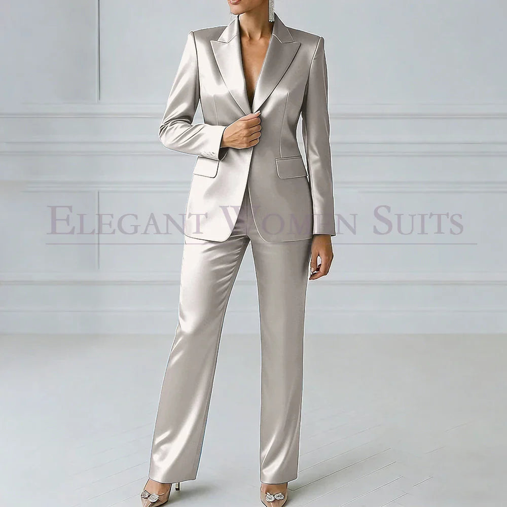 Sophia | Royal Blue One-Button Slim Blazer Suit