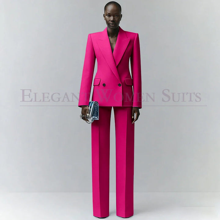 Marina | Double-Breasted Blue Office Blazer Suit