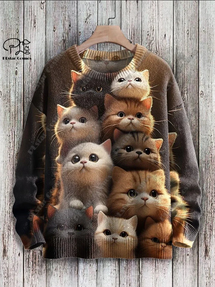 Stella | Funny Cat 3D Print Pullover
