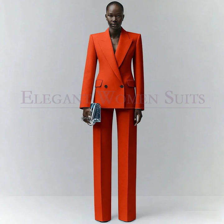 Marina | Double-Breasted Blue Office Blazer Suit