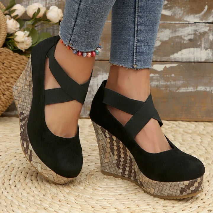 Stella | Cross-Strap Wedges