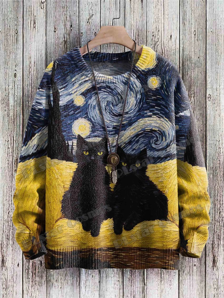 Cleo | 3D Cat Abstract Art Pullover